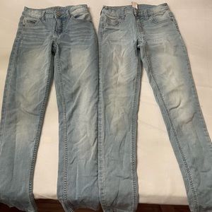 Two pairs of Justice Girls jeans